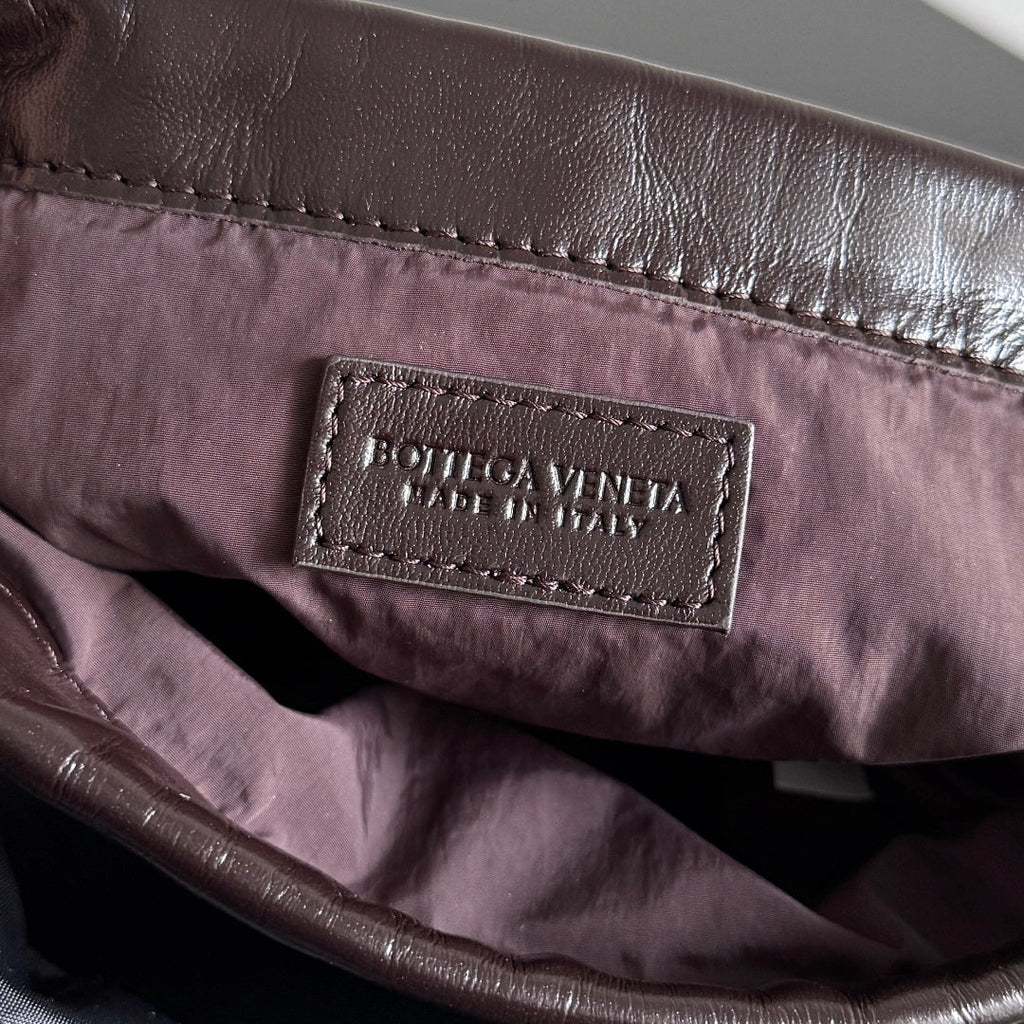 SMALL DUSTBAG 21 IN DARK BROWN LAMBSKIN