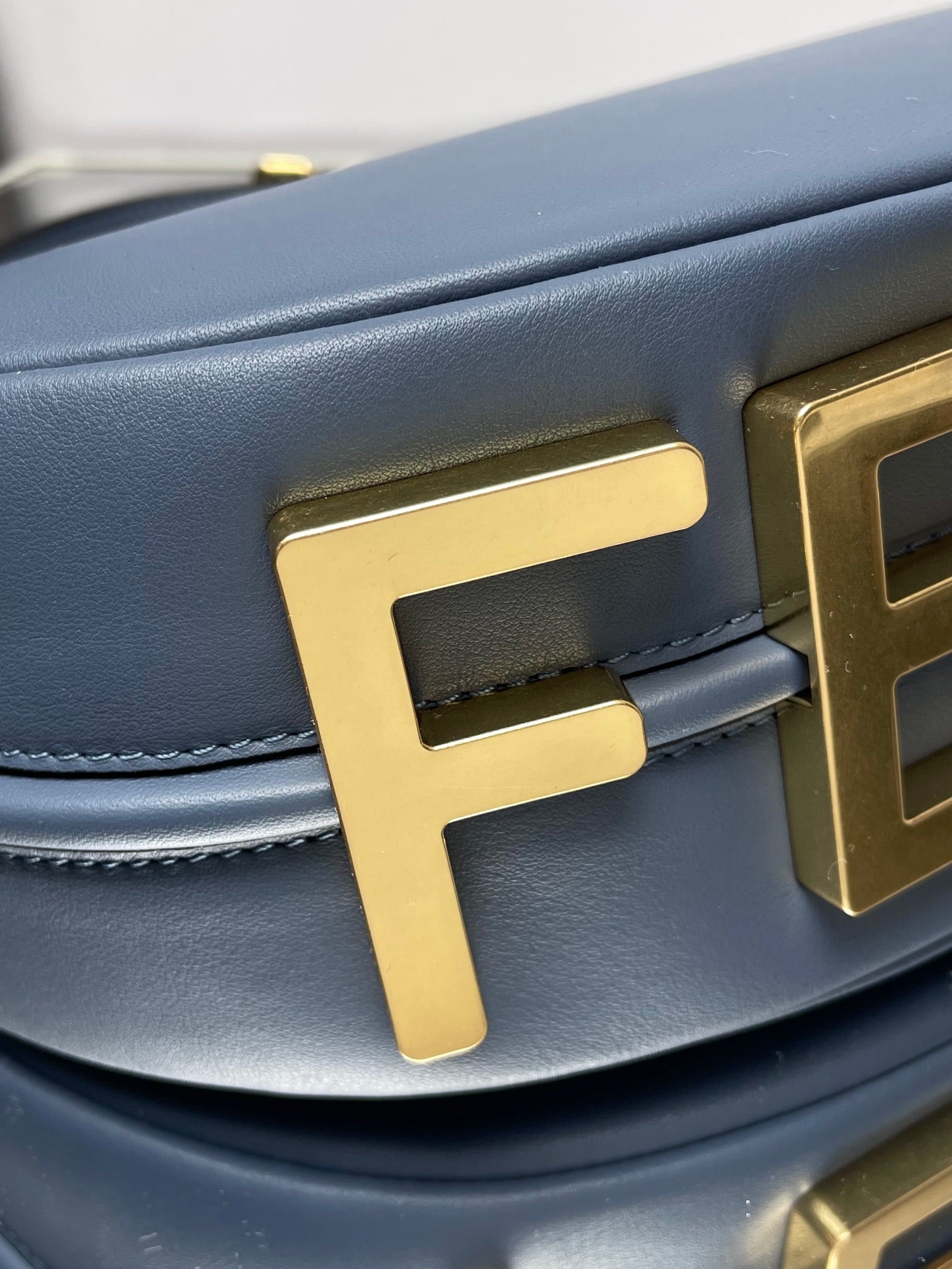 FENDIGRAPHY MEDIUM 29 IN QUEEN SMOOTH LAMBSKIN GOLD HARDWARE