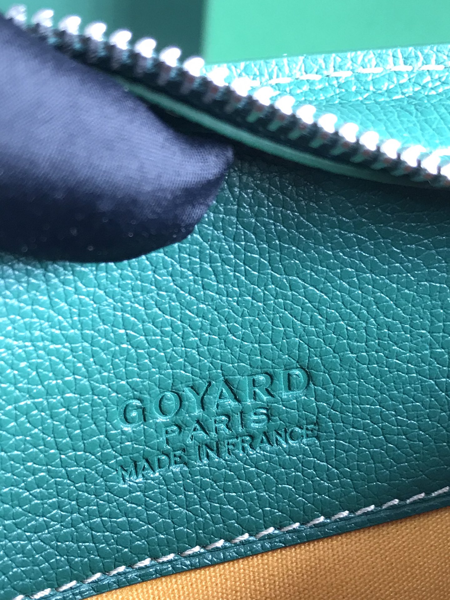 HIRONDELLE BAG 25 IN GREEN LAMBSKIN AND GOYARDINE CANVAS